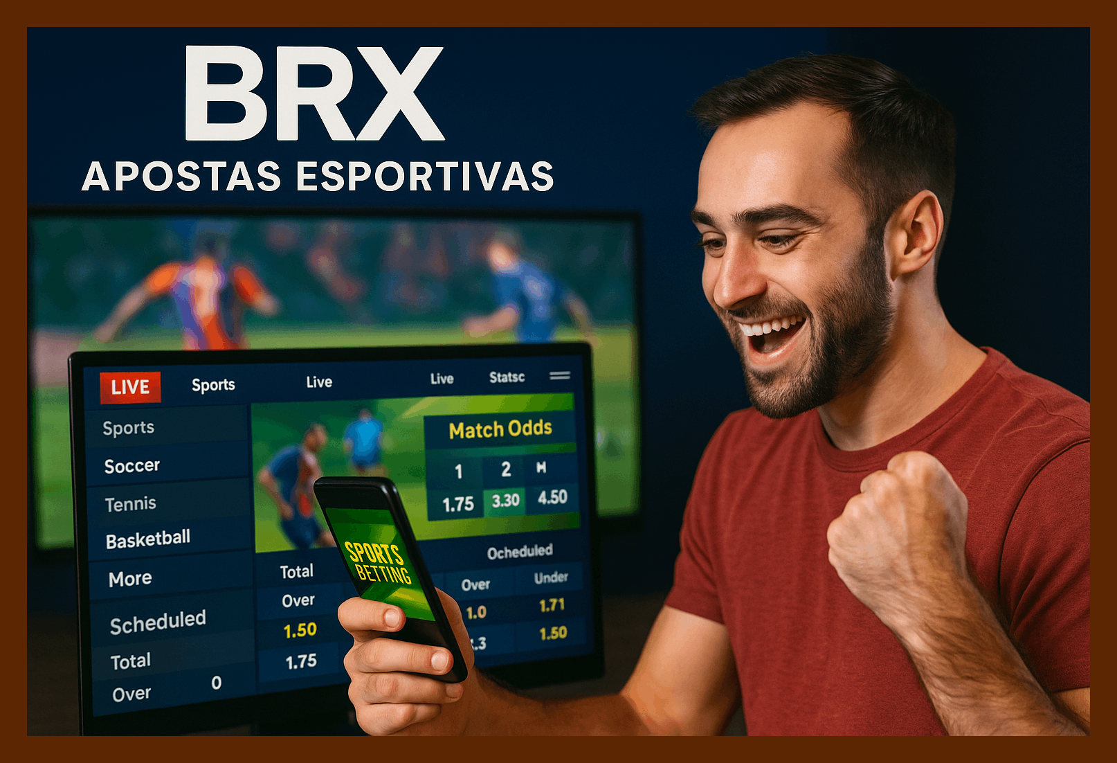 Aposte em apostas esportivas no cassino online BRX